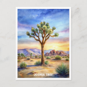 Carte Postale La peinture aquarelle du parc national Joshua Tree