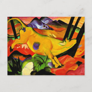Carte Postale La peinture de Franz Marc, La vache jaune