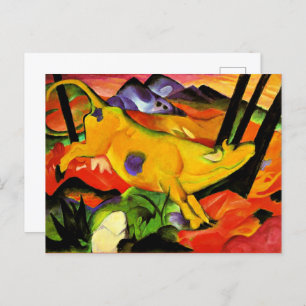 Carte Postale La peinture de Franz Marc, La vache jaune