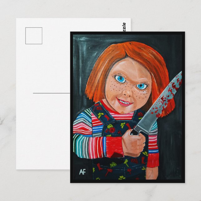 Carte Postale La peinture de la poupée par Alfred Fox (Devant / Derrière)