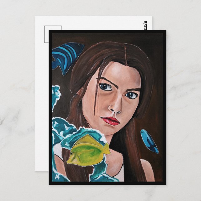 Carte Postale La peinture de l'amoureux à la croisée des étoiles (Devant / Derrière)