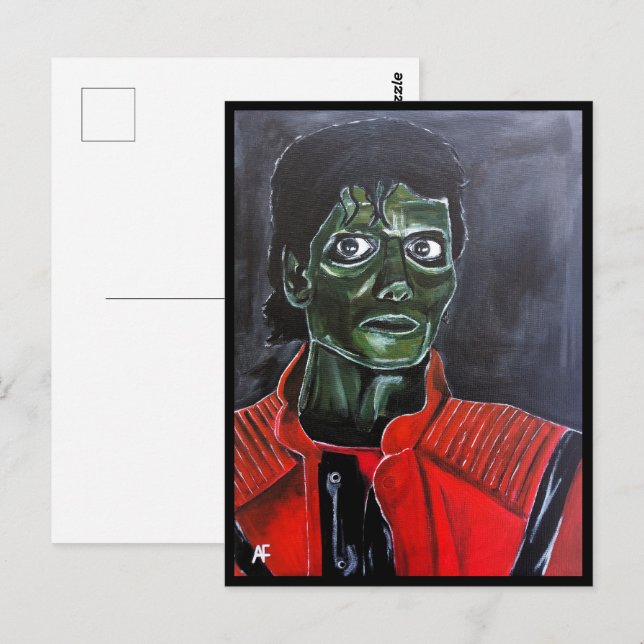 Carte Postale La peinture de zombie par Alfred Fox (Devant / Derrière)