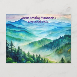 Carte Postale La peinture du parc national des Great Smoky Mount
