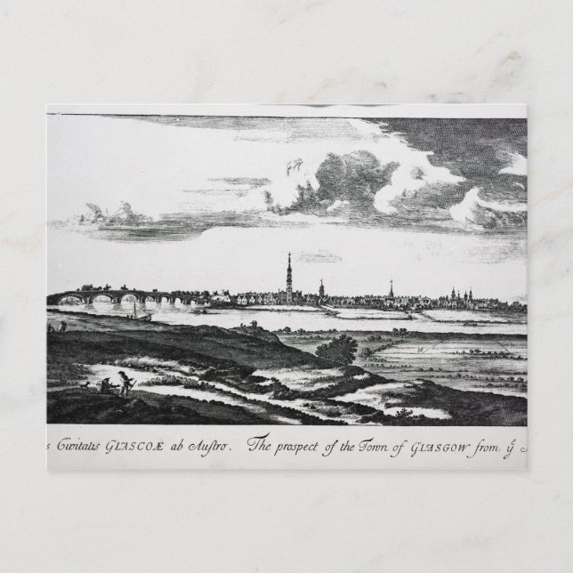 Carte Postale La perspective de la ville de Glasgow (Devant)