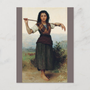 Carte Postale La Petite Bergère de Bouguereau