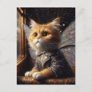 Carte Postale La Petite Fée De Chat Adorable