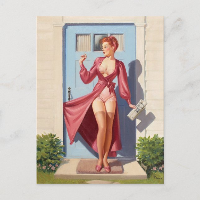 Carte Postale La petite fille du journal du matin (Devant)