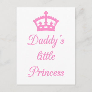 Carte Postale La petite princesse de papa, design de texte avec