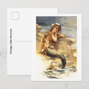 Carte Postale La Petite Sirène Vintage