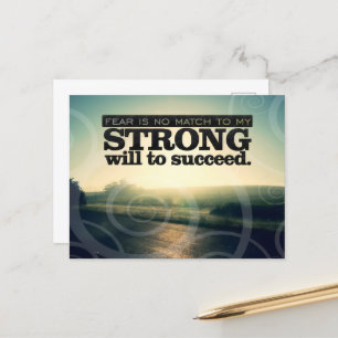 Carte Postale "La peur ne correspond pas" Motivation Affirmation