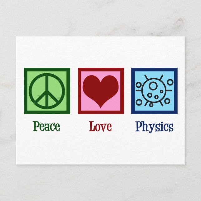 Carte Postale La physique de l'amour de la paix (Devant)