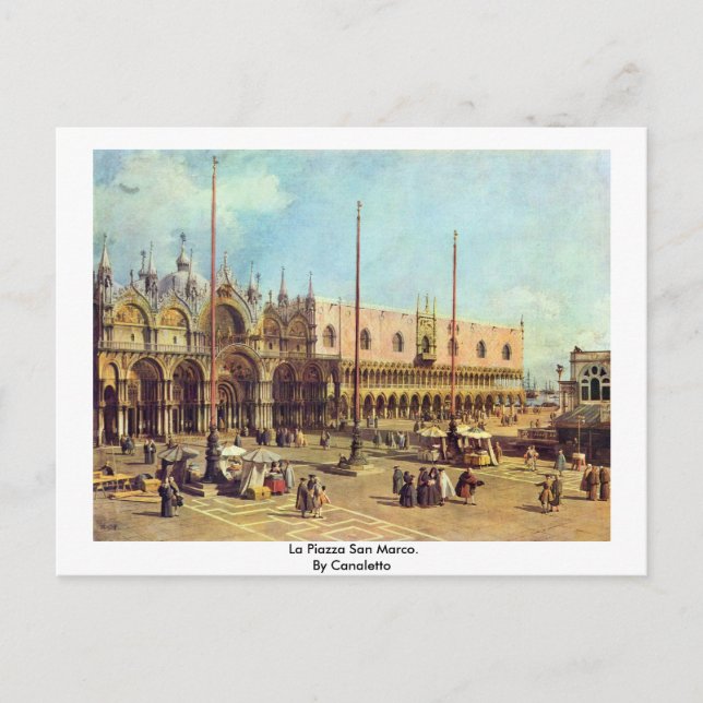 Carte Postale La Piazza San Marco Par Canaletto (Devant)