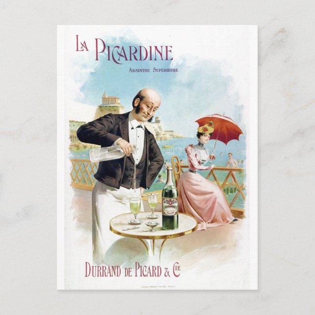 Carte Postale La Picardine Absinthe Supérieure Art (Devant)