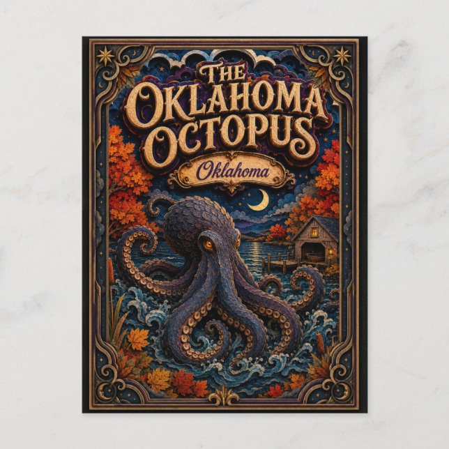 Carte Postale La Pieuvre de l'Oklahoma Légendes Oklahoma Popcut (Devant)