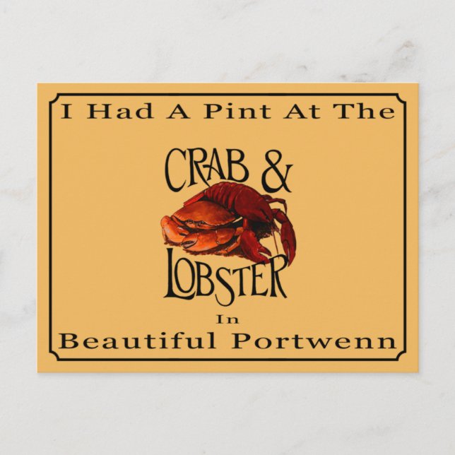 Carte Postale La pinte au crabe et au homard (Devant)