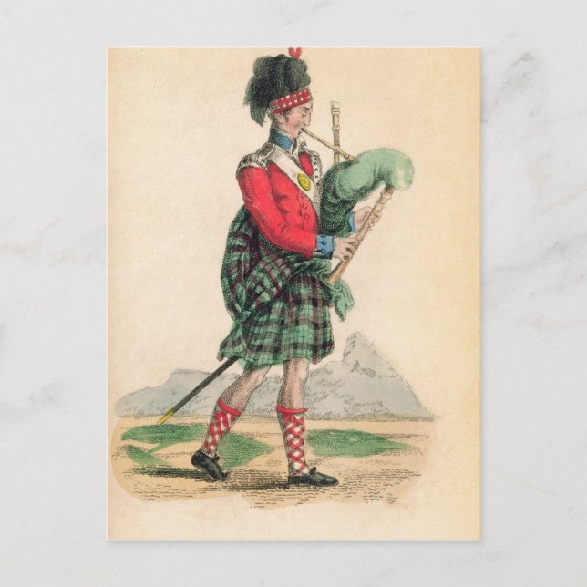 Carte Postale La pipette écossaise (Devant)