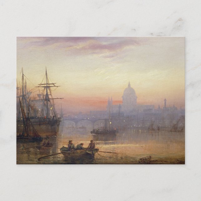 Carte Postale La piscine de Londres à Sundown, 1876 (Devant)