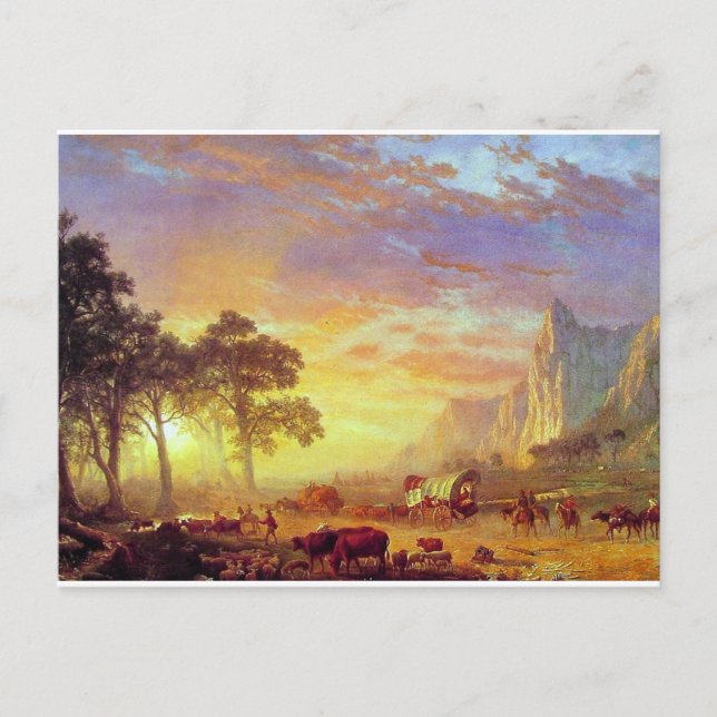 Carte Postale La piste de l'Oregon - Albert Bierstadt (Devant)