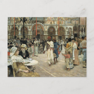 Carte Postale La Place Saint-Marc, Venise, 1883 par Willia