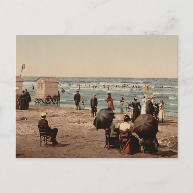 Carte Postale La plage, Blankenberghe, Belgique (Devant)