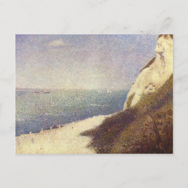 Carte Postale La plage de Honfleur par Georges Seurat (Devant)