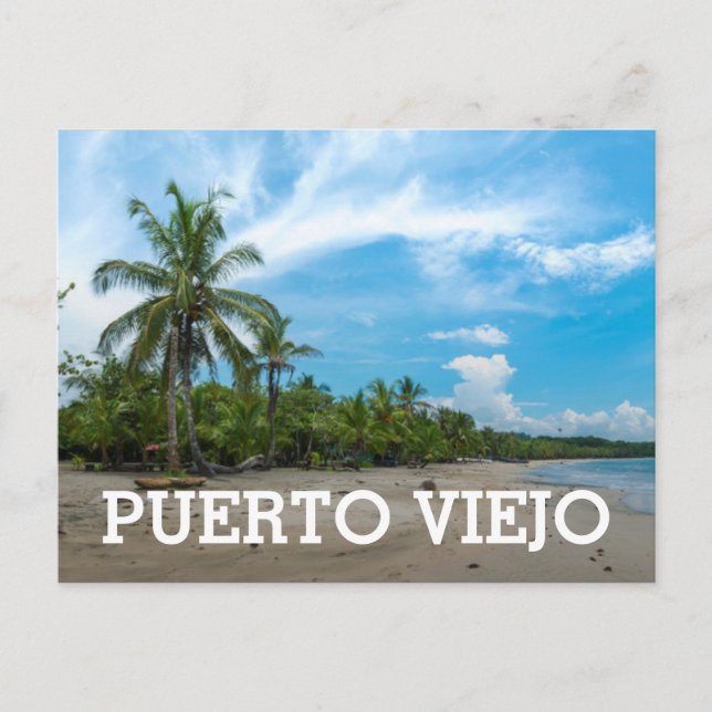 Carte Postale La plage de Puerto Viejo (Devant)