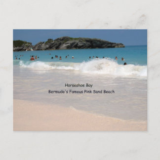 Carte Postale La plage de sable rose des Bermudes