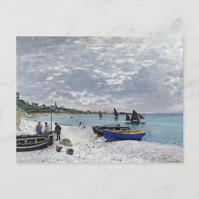 Carte Postale La plage de Sainte-Adresse - Claude Monet (Devant)