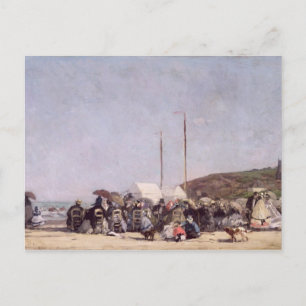 Carte Postale La plage de Trouville, 1864