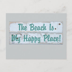 Carte Postale La plage est mon endroit heureux