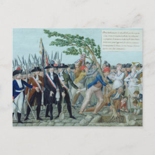 Carte Postale La plantation d'un arbre de liberté, c.1789