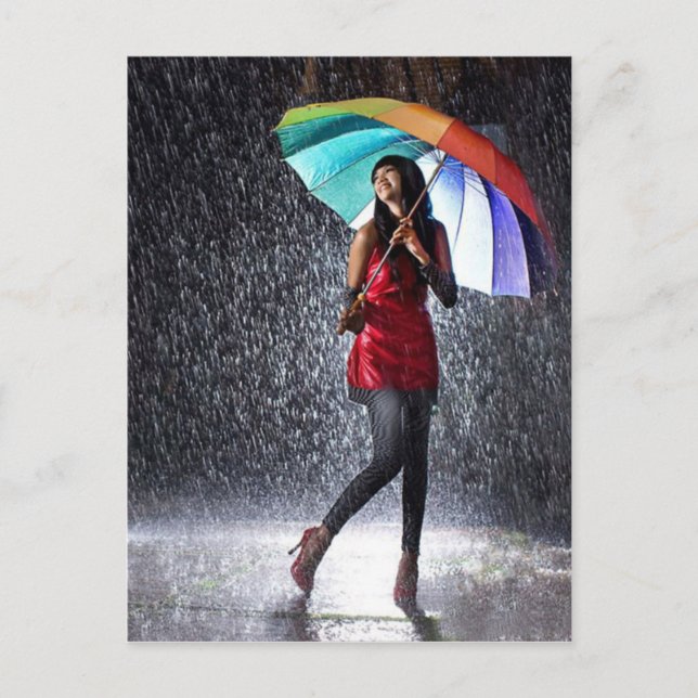 Carte Postale La Pluie S'Éclabouille (Devant)