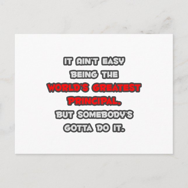 Carte Postale La plus grande blague principale du monde (Devant)