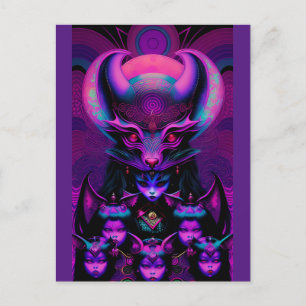 Carte Postale La poitrine de la nouvelle chauve fille Goth Hallo
