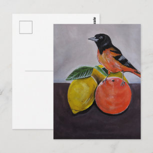 Carte Postale La pose reposante de l'oriole peinture par Alfred