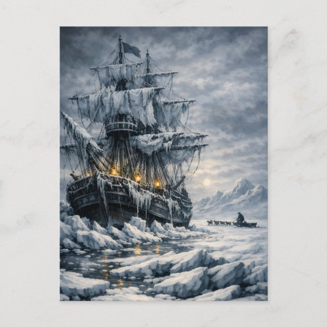 Carte Postale La poursuite arctique de Frankenstein par BurnsInH (Devant)