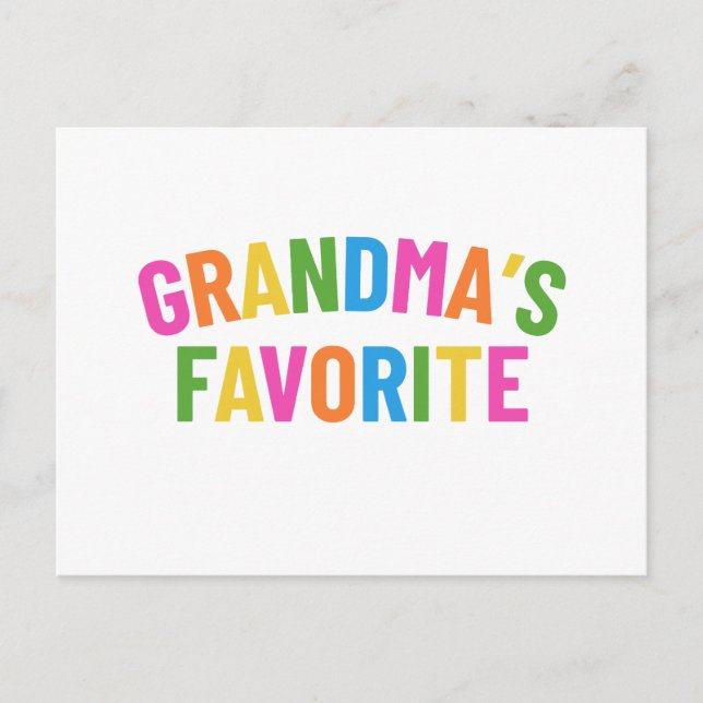 Carte Postale la préférée de grand-mère (Devant)