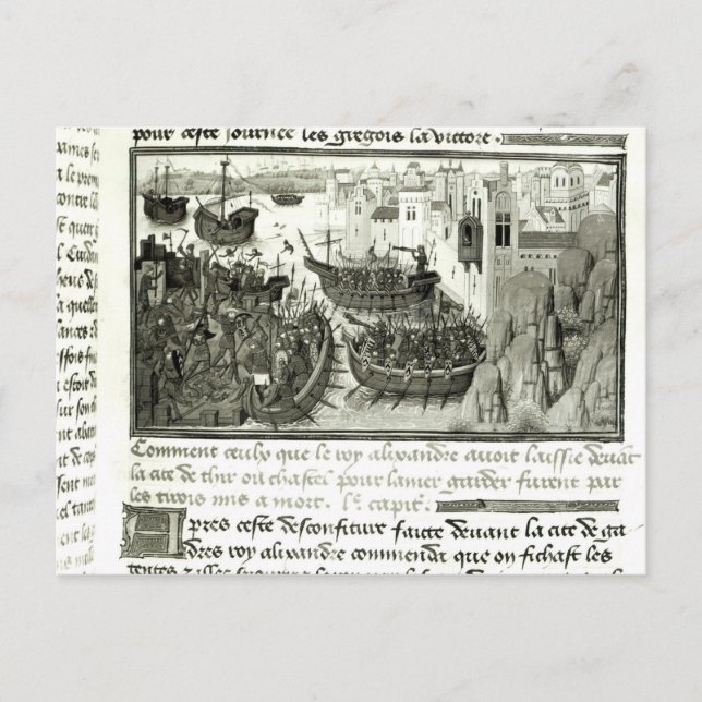 Carte Postale La première attaque contre Tyr (Devant)