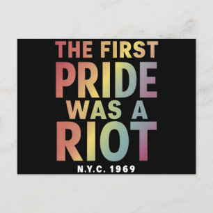 Carte Postale La Première Fierté Était Un Allée Gay Gay Anti-Éme