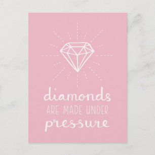Carte Postale La pression fait deviner les diamants, Inspiration