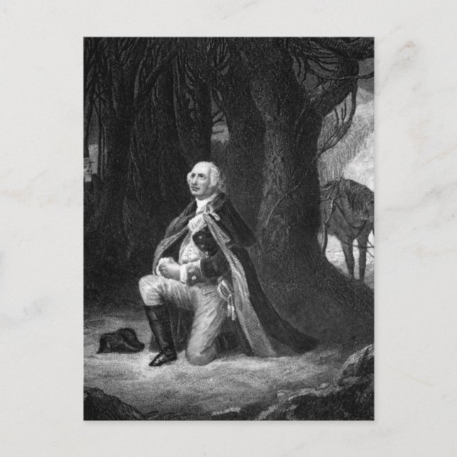 Carte Postale La prière à Valley Forge.  Image Gen_War (Devant)