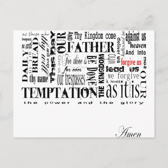 Carte Postale La prière des seigneurs (Devant)