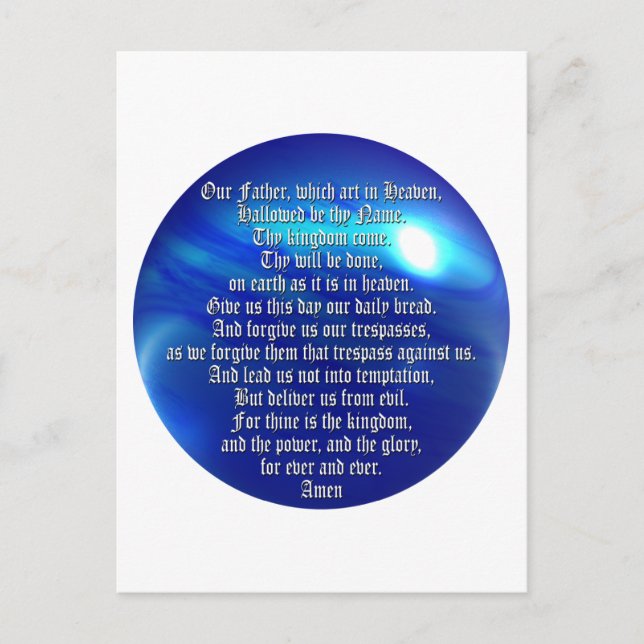 Carte Postale La prière du Seigneur (Devant)