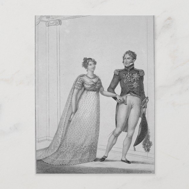 Carte Postale La princesse Charlotte du Pays de Galles et le pri (Devant)