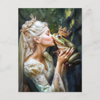 Carte Postale La Princesse Embrassant le Prince Grenouille