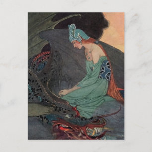 Carte Postale "La Princesse et le Dragon" par Elenore Abbott