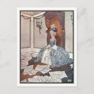 Carte Postale La princesse et les journaux par Edmund Dulac