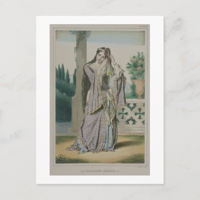Carte Postale La princesse Helen, gravée par les frères Thierry, (Devant)