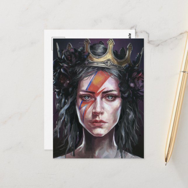 Carte Postale La princesse rockstar (Devant/Arrière en situation)