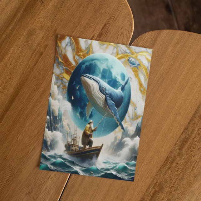 Carte Postale La prise cosmique d'un pêcheur (Créateur téléchargé)